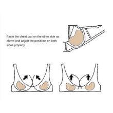 (2pairs, black) Chest Pad Bikini Set Push Up Padded Bikinis Swimsuit Women Swimwear Women Silicone Thicker Breathable Sponge Bra Pad