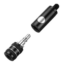 Connecteur d'épuisette de pêche, adaptateur de tête-Noir