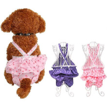 Female Dog Diaper with Suspenders Adjustable Tighten Strap Physiological Sanitary Panties Washable Reusable Puppy Nappies