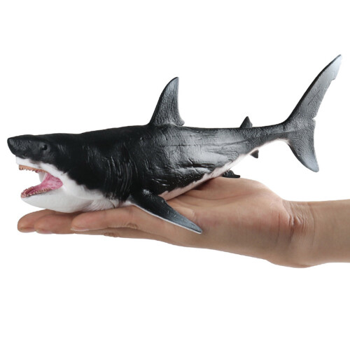 Figurine de mégalodon Cool, Statue exquise,-mégalodon noir