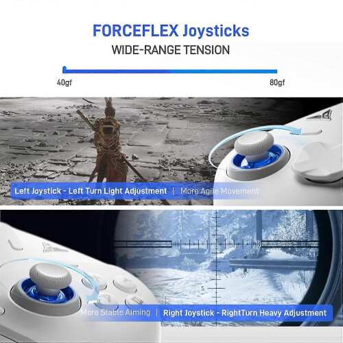Direwolf 4 PC Controller Forceflex Joystick Forceswitch Micro & Linear Triggers Stereo Vibration 6-Axis Gyro 1000Hz Report Rate PC/NS/TV/Android 1