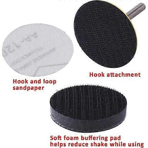50Mm Sanding Disc with Hook And Loop Backing, Water Proof Sandpaper for Uniform Sanding, 300 Pieces Set 2