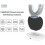(Black) Automatic U-shape Sonic Electric Toothbrush Teeth Whitening Kit With Replacement Brush Head 1