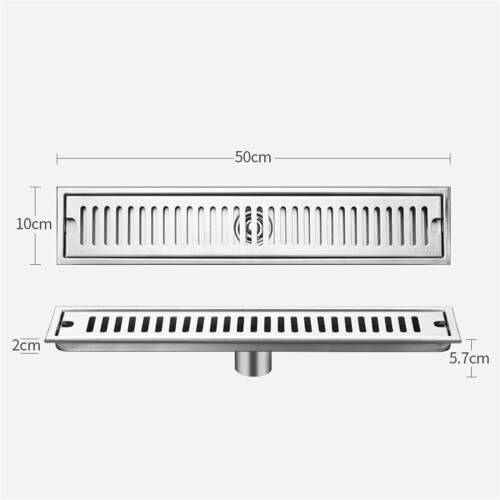 304 Stainless Steel Rectangular Floor Drain with Extended 1