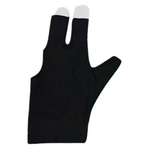Snooker Cue Glove Black 3-Finger Design 1