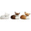 White Faux Fur Sleeping Fox Ornament 2.2 inch 3