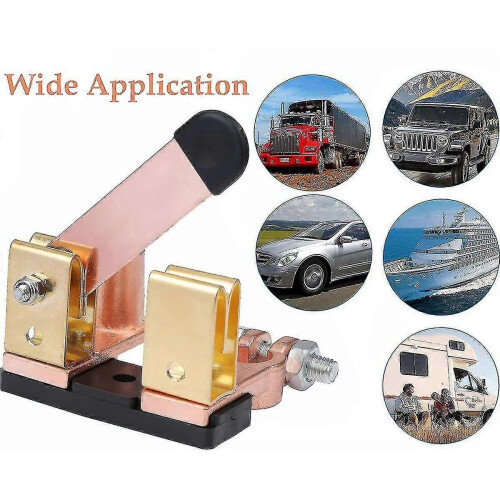 Battery Isolator Switch 12v 24v Power Cut Off Switch Top Terminal Brass Negative Battery Disconnect - Ya 2