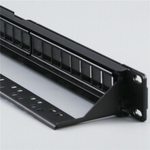 2st 19-Inch 1U Kastrek Via 24-Poorts CAT6 Patchpaneel RJ45 Netwerkkabeladapter -Aansluiting Modulair Patchpaneel