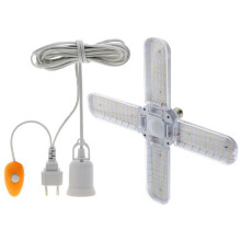 48W Fan Leaf Foldable LED Grow Light Full Spectrum E27 Plant Phytolamp Bulb Indoor Plants Flower Seedling EU Plug