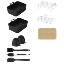 9-Piece Air Fryer Accessory Set for  AF400/F500 Air Fryers, Includes 150 Sheets of Parchment Paper