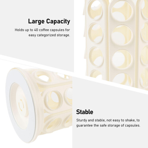 Coffee Capsule Organizer Stand 360 Rotating 40 Capacity 2
