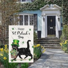 (A) St Patricks Day Decorations, St Patricks Day Flag, St. Patrick's Day Garden Flag, 23x32cm Green Shamrocks Clovers Welcome Yard Holiday Flag