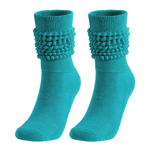 Men's Wool Thermal Socks Blue Medium High Tube One Size