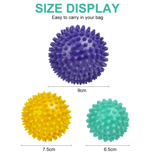 Spiky Massage Ball Set for Myofascial Release 3 Pack 1