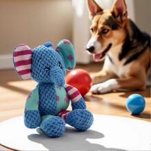 (Little Dog) Dog Chew Toy Durable Plush with Built-In Sound Maker