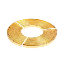 Gold Anodized Aluminum Flat Wire 5mm x 10m