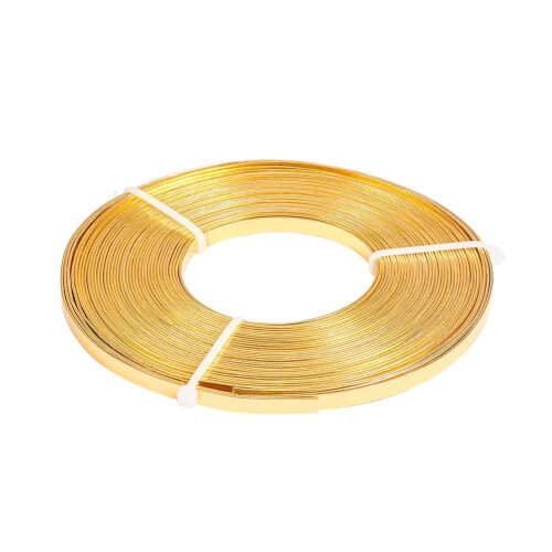 Gold Anodized Aluminum Flat Wire 5mm x 10m