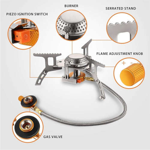 Portable Camping Gas Stove 3700W Foldable with Piezo 1