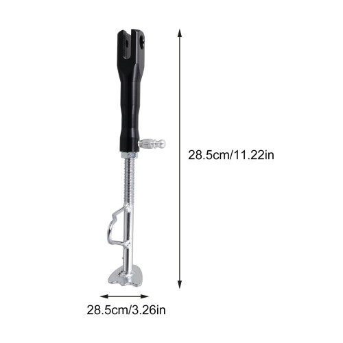 Motorcycle Side Stand Aluminum Alloy Black 1 Pack 1