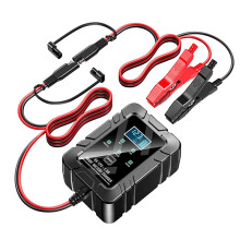 6V/12V für Pulse Batterieladegerät Reparatur Desulfator LED-Anzeige für Auto ATV Boot Motorrad, US-Vorschriften