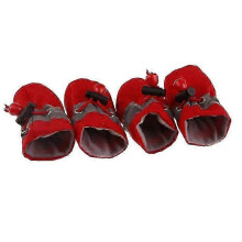 (4.5cm, orange) 2025 4pcs Winter Pet Dog Rain Shoes Shoes Cover Snow Boots Soft Footwear Warm Waterproof Anti-Slip