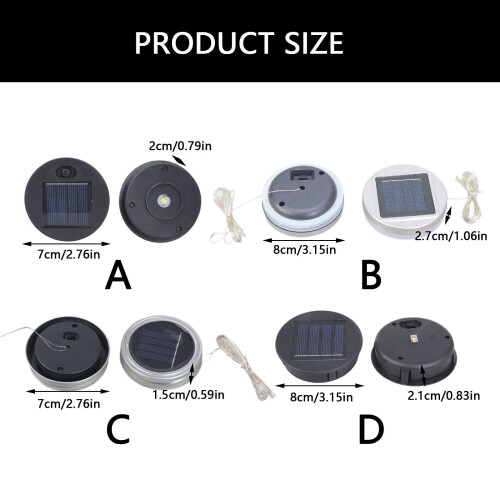 Solar Light Replacement Tops LED Bulbs Weatherproof 2PCS 2