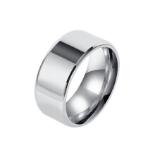 Stainless Steel Couple Engagement Ring 10mm Size 9
