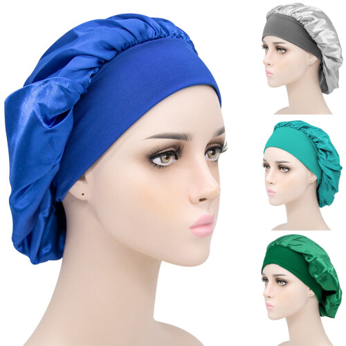 Sleep Hat Navy Satin Wide Headband 1 Piece 2
