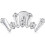 Flat Back Earrings for Cartilage Tragus Helix 16g CZ Silver 2