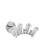 Flat Back Earrings for Cartilage Tragus Helix 16g CZ Silver 3