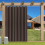 Outdoor Sunscreen Blackout Curtains Brown 100" x 84" 1 Panel 8