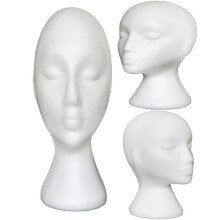 Mannequin Head Abstract Foam Display Stand for Wigs Glasses