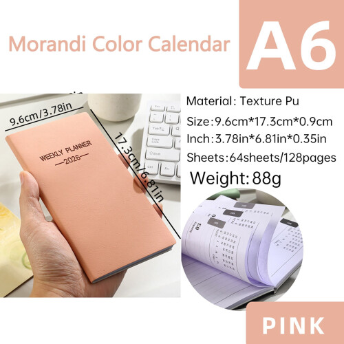 A6 Mini Notebook Organizer Planner 64 Sheets