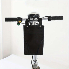 (Zebra Stripes) Colorful Patchwork Bike Handlebar Bag, Multi-Purpose Front Basket Storage with Black Mesh and Straps, for Bicycles Scooters
