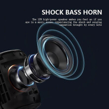 (Blue) X12 Portable Bluetooth Speaker with Colorful LED Light, Cylindrical Mesh Fabric, Deep Bass Surround Sound, for Camping Hiking Home