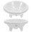 ABS Urinal Stopper White Anti-Splash 2 Pcs 4