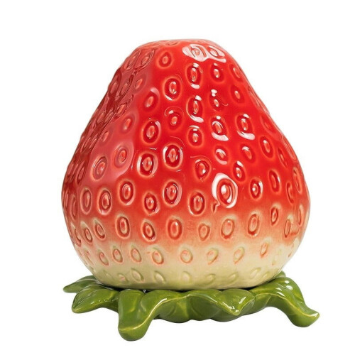 Strawberry Tea Pot Ceramic Sealed Storage Pot 1