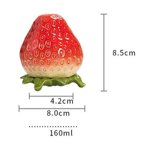 Strawberry Tea Pot Ceramic Sealed Storage Pot 2