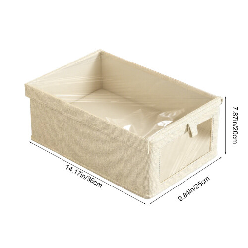 Karymi Fabric Clothing Storage Box with Lid 1 Pack 2
