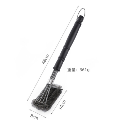 Nylon BBQ Brush Heavy-Duty 3-Sided Compact 1