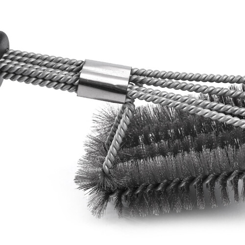 Nylon BBQ Brush Heavy-Duty 3-Sided Compact 2