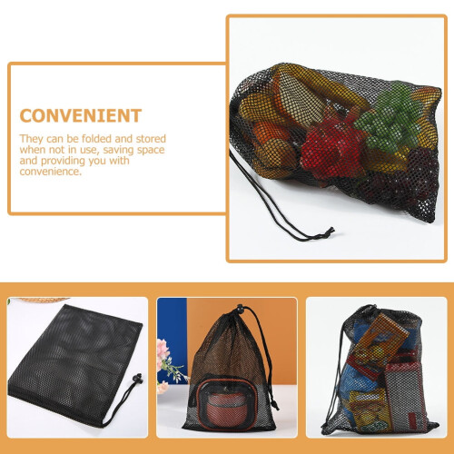 Polyester Mesh Laundry Bag Breathable Drawstring 10 pcs 1