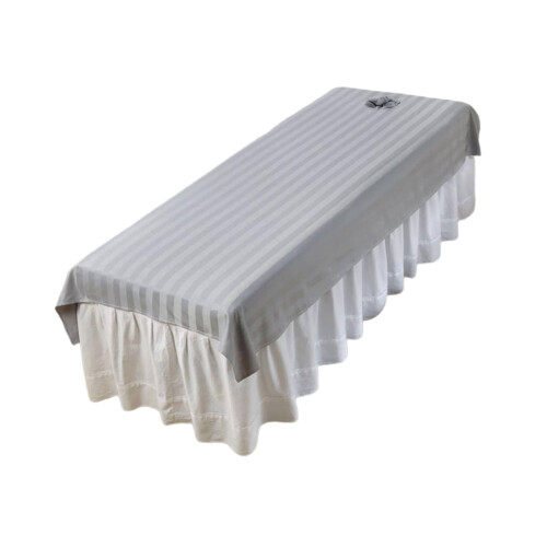 Salon Sofa Cover Gray with Face Hole Washable Soft 1