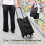 Collapsible Shopping Cart with Wheels Portable Telescoping 6