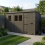 13x6 Pent Composite Shed Tanalised (Single Door, With Windows) 1