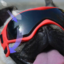 (Red) Dog Goggles For Small Breed Dog Sunglasses, Easy Wear Dog Uv Sunglasses For Small/medium Puppy Dogs