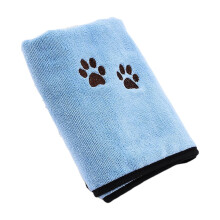Microfiber Dog Towel Blue 31.5 x 15.8 Inch