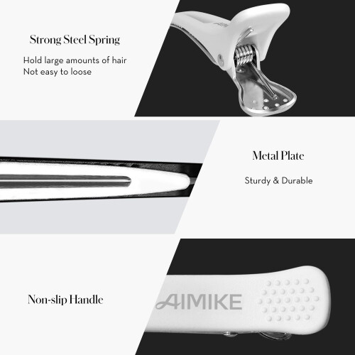 Non-Slip Silicone Hair Clips - Salon Quality, 12 Pack 2