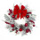 Christmas wreath red silver 13.79 inch with bow pinecone 1