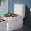 Weihnachtlicher Toilettendeckelbezug in Pferdeform mit elastischem Rand 3
